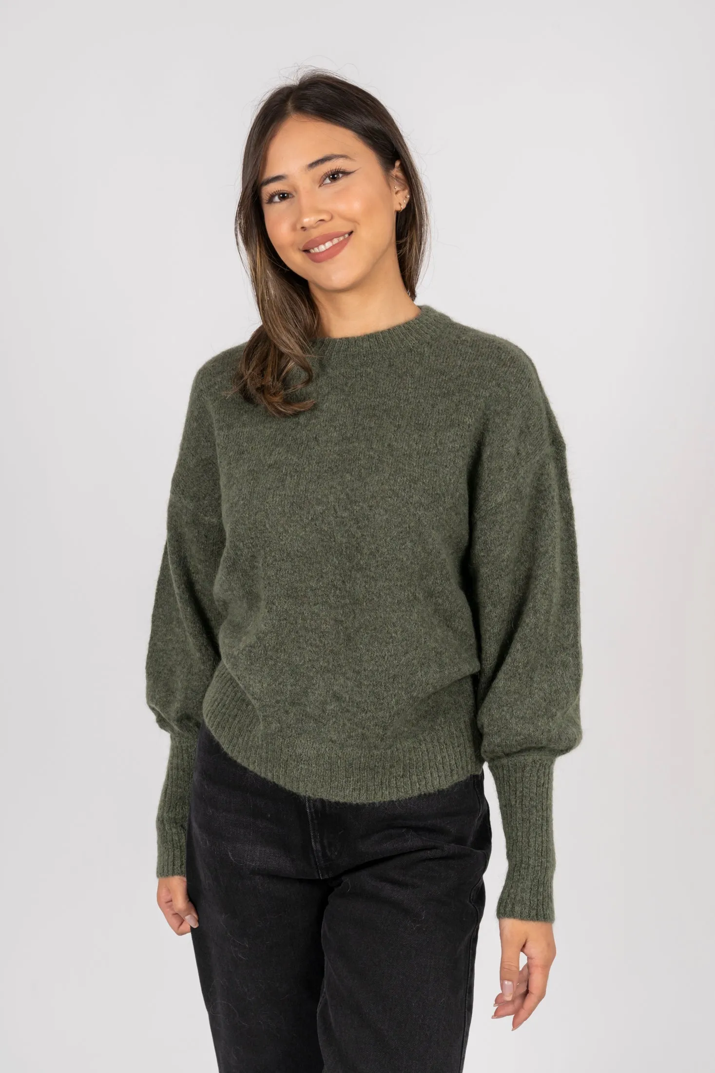 Cheanna Mohair Pullover - Olivine Mel