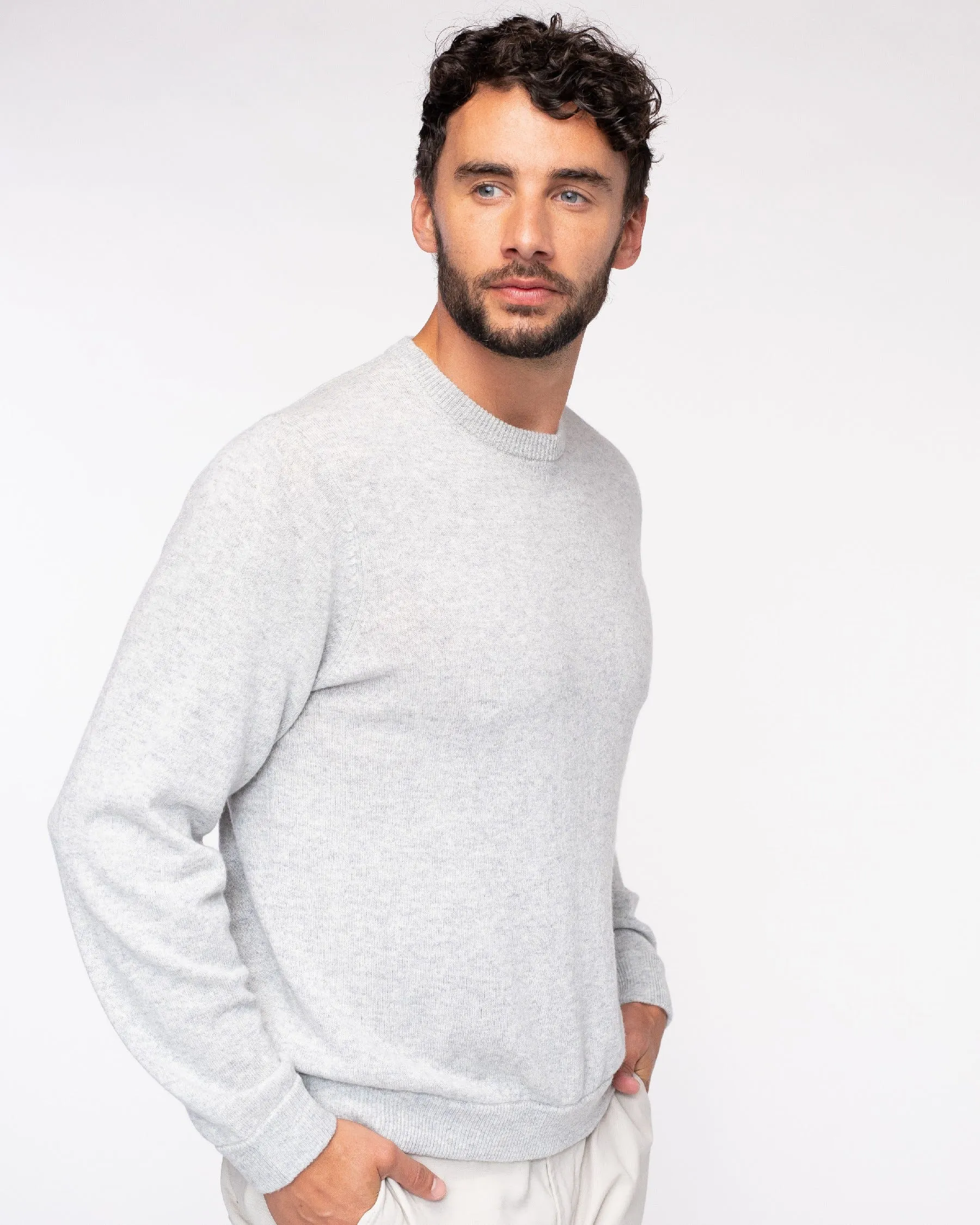 Classic Crew Neck 100% Cashmere Sweater (Choice of Colors) by Alashan Cashmere