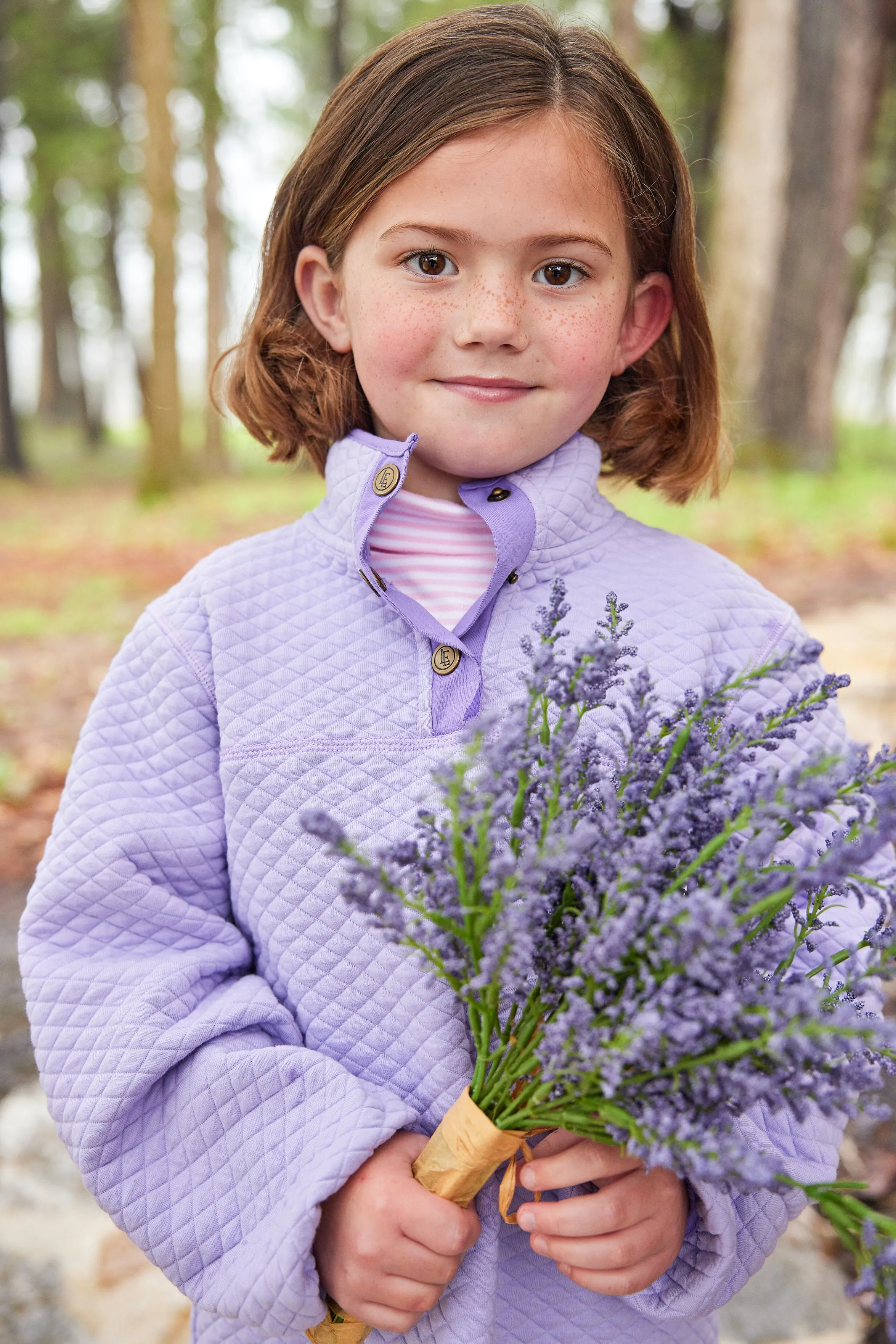 Classic Quilted Pullover - Lavender / Lilac