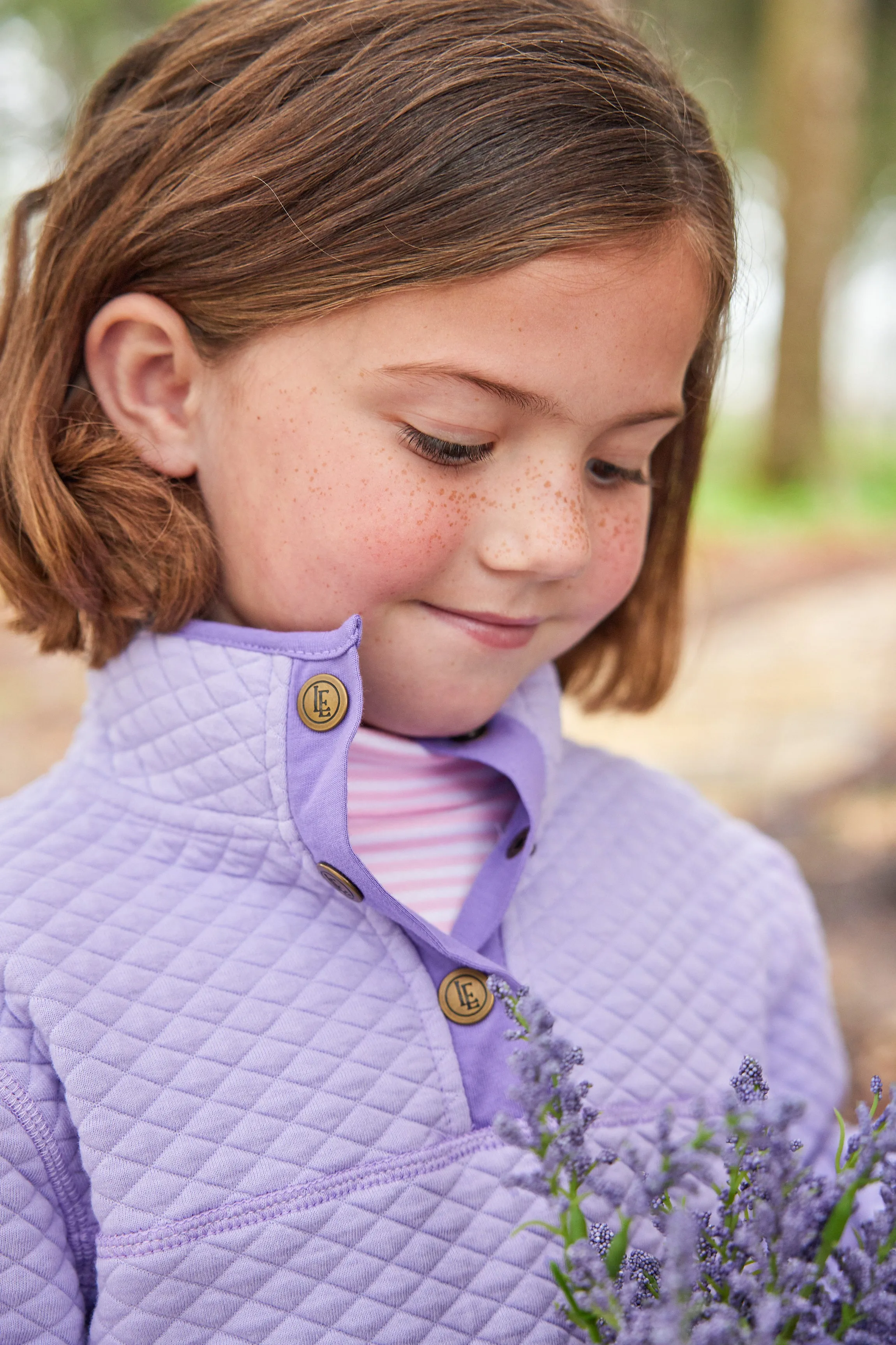 Classic Quilted Pullover - Lavender / Lilac