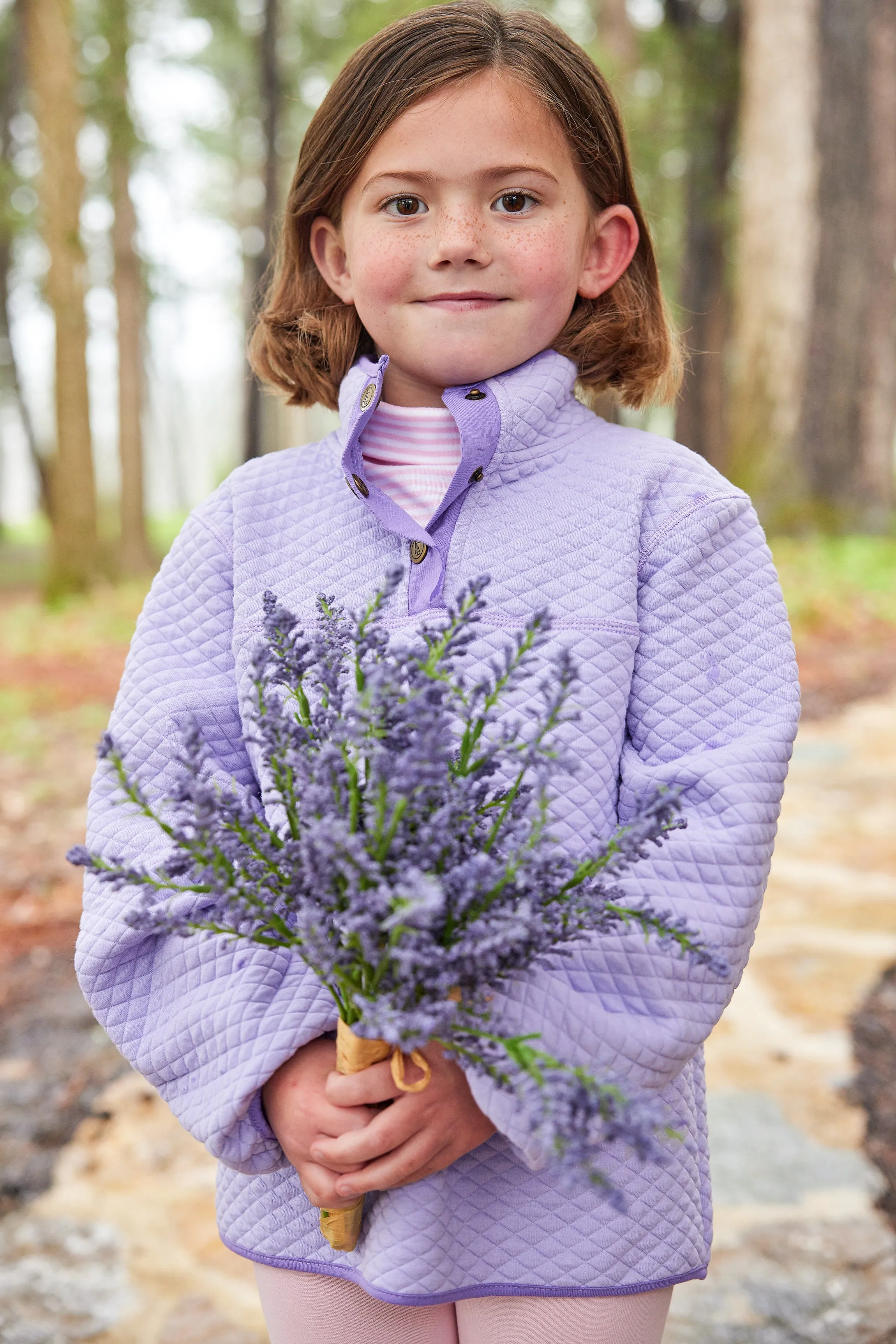 Classic Quilted Pullover - Lavender / Lilac