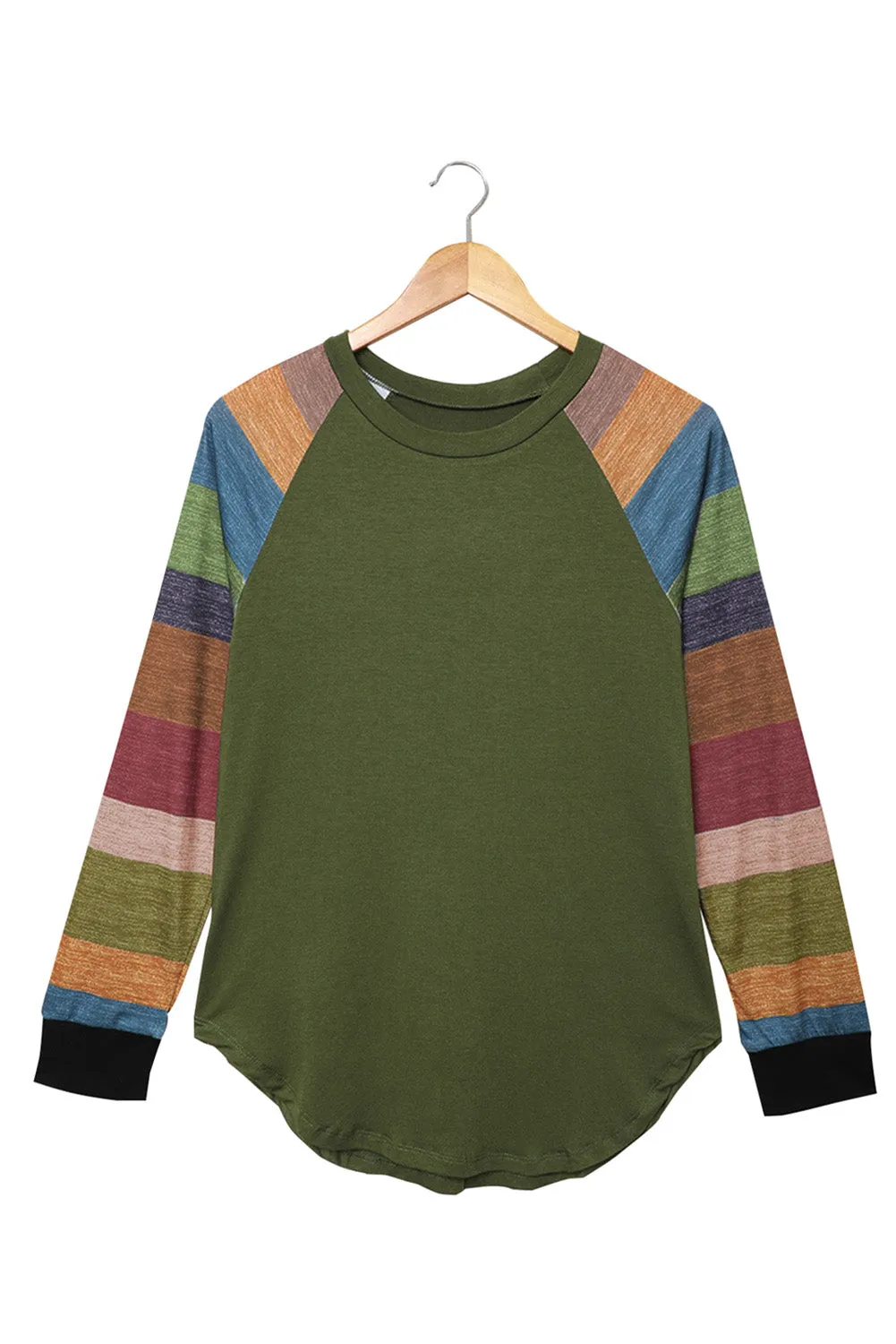 Color Block Long Sleeves Pullover Top