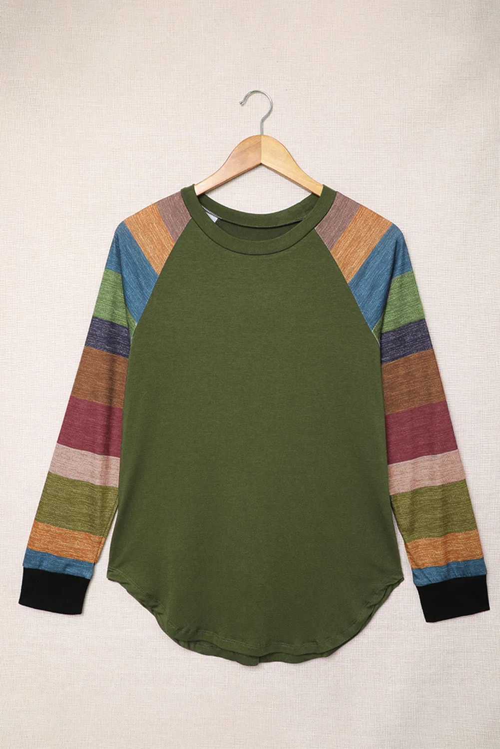 Color Block Long Sleeves Pullover Top