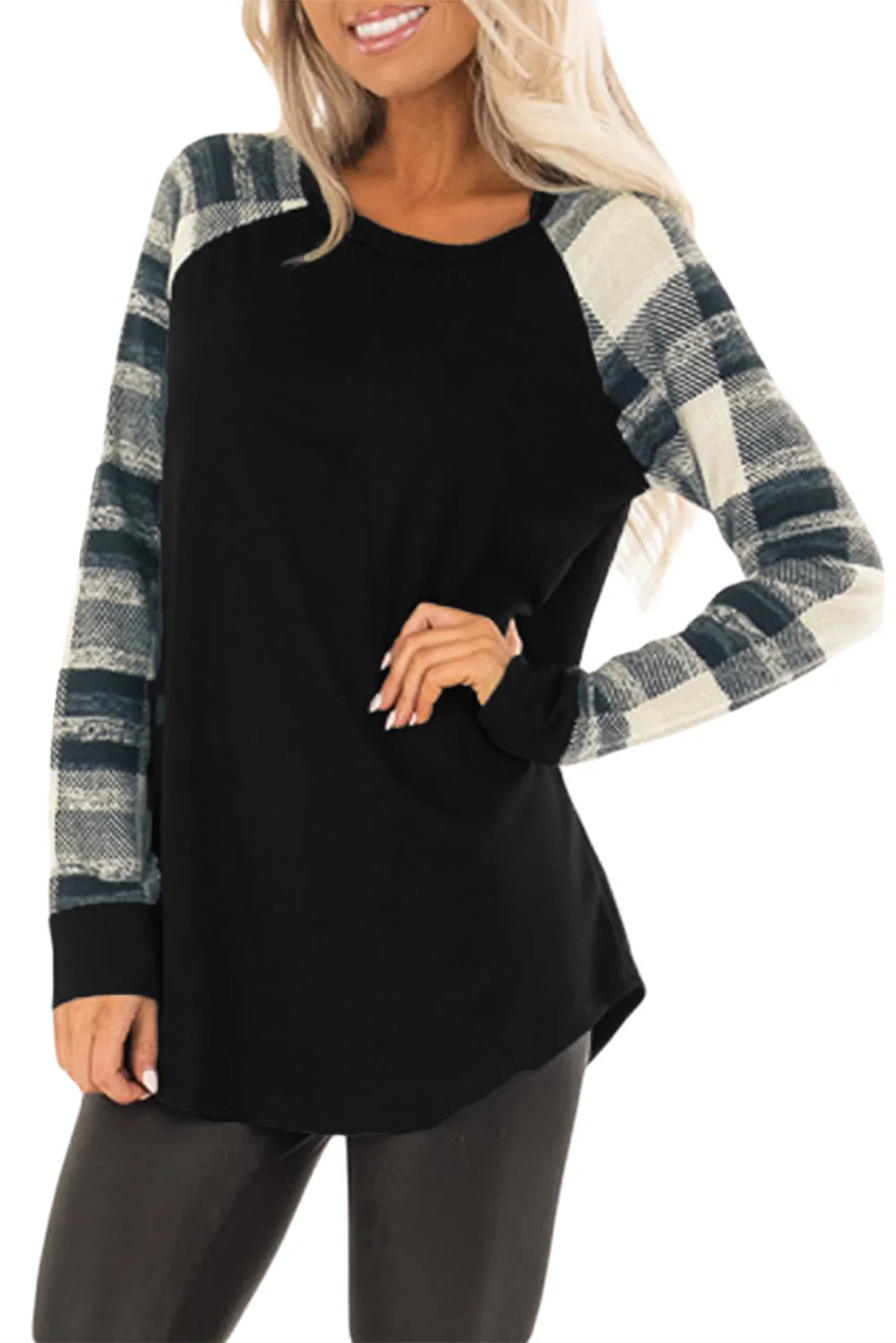 Color Block Long Sleeves Pullover Top