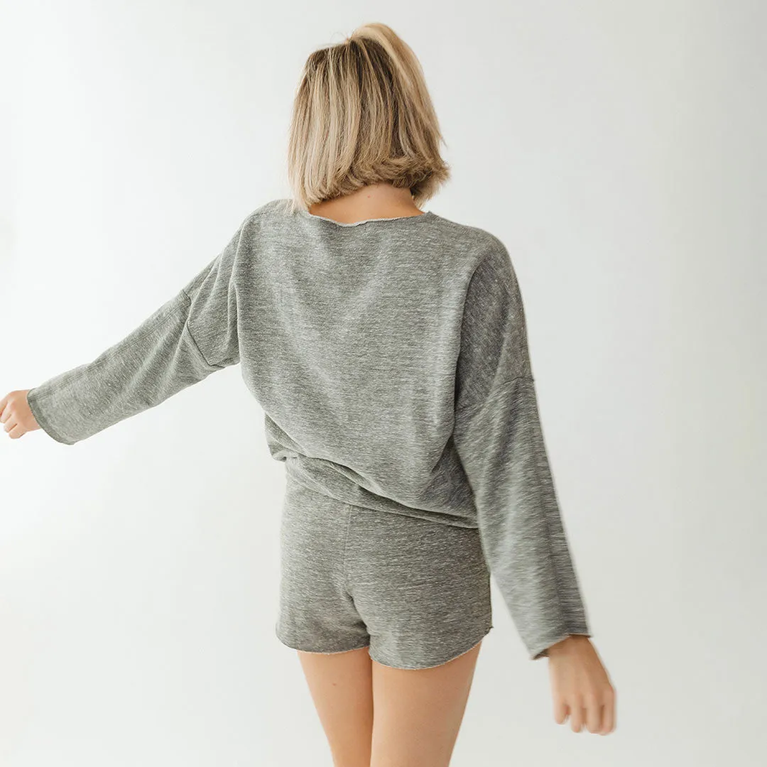 Cottage Pullover, Heather Grey