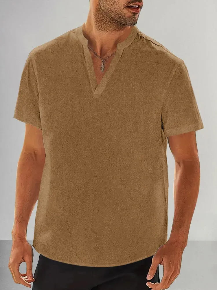 Cozy Cotton Linen Pullover Shirt