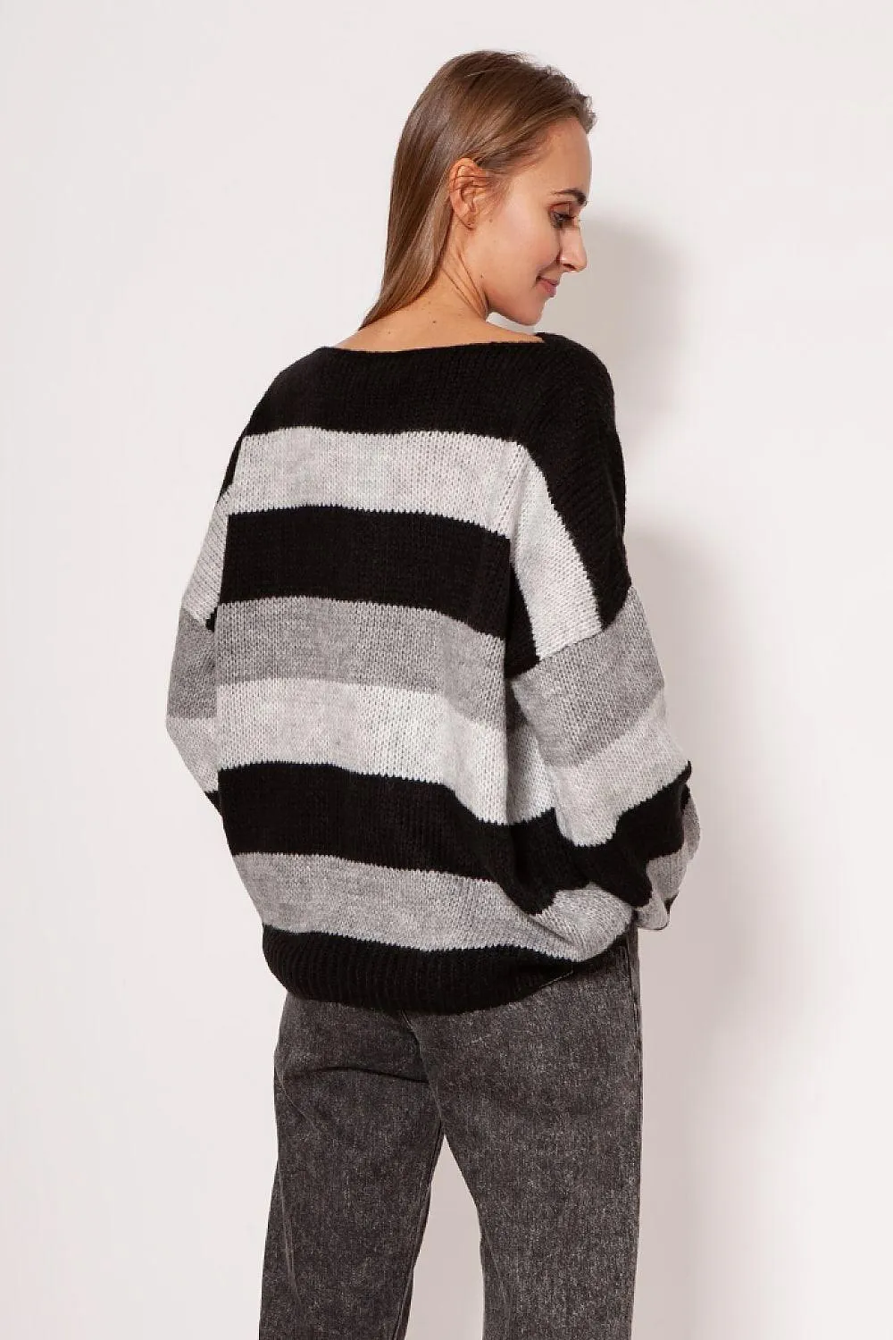 Cozy Striped Oversized Knit Jumper