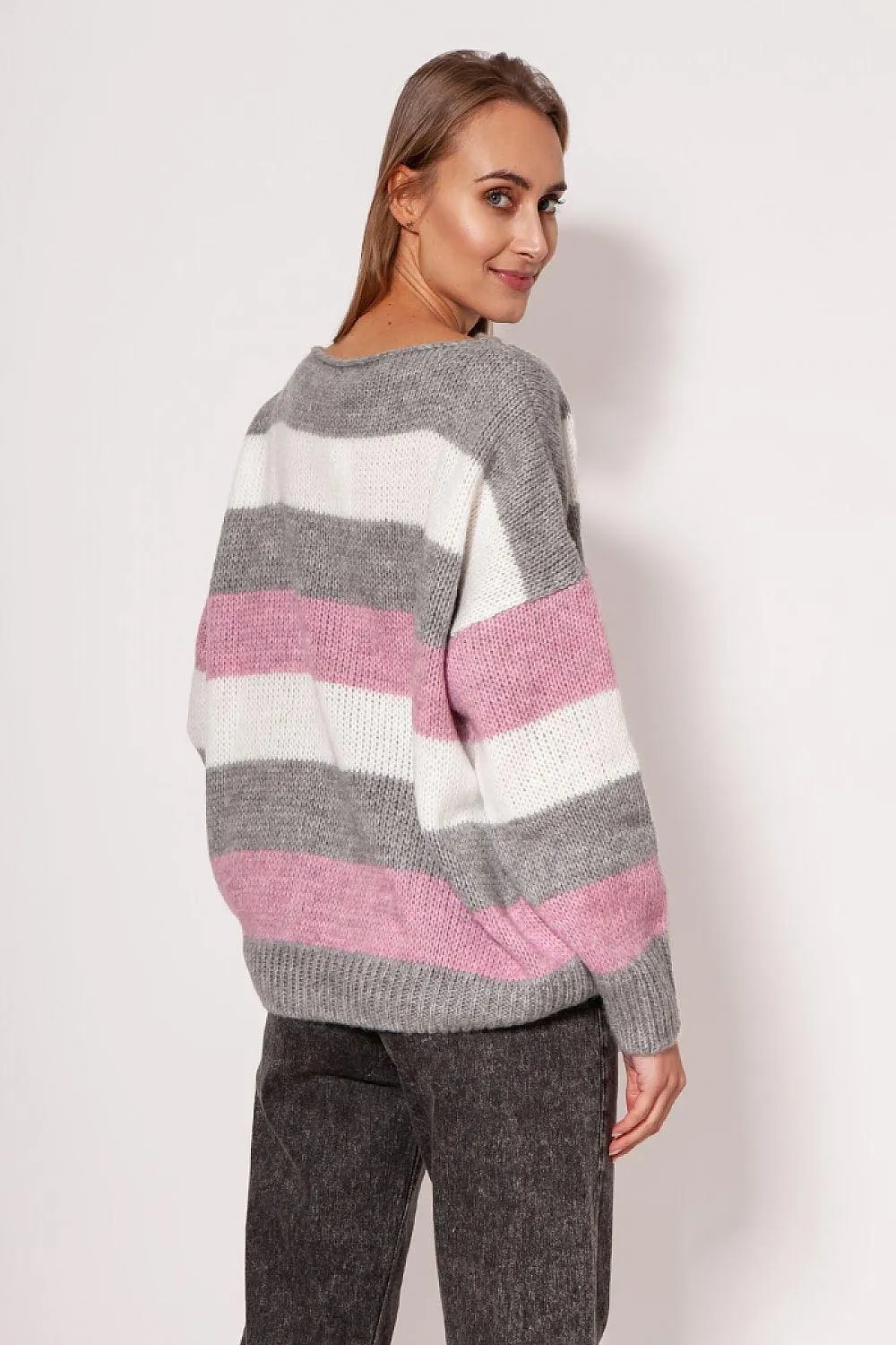 Cozy Striped Oversized Knit Jumper