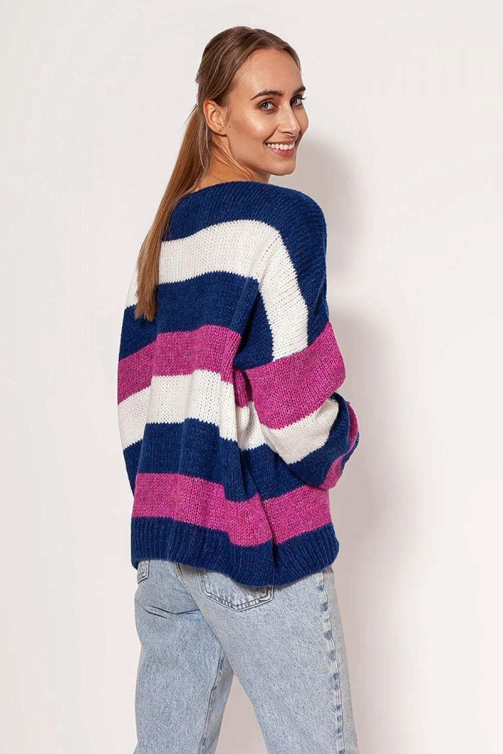 Cozy Striped Oversized Knit Jumper