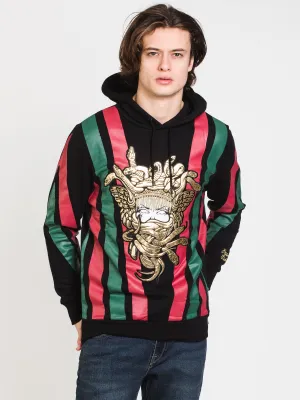 CROOKS & CASTLES MEDUSA STRIPE PULLOVER HOODIE  - CLEARANCE