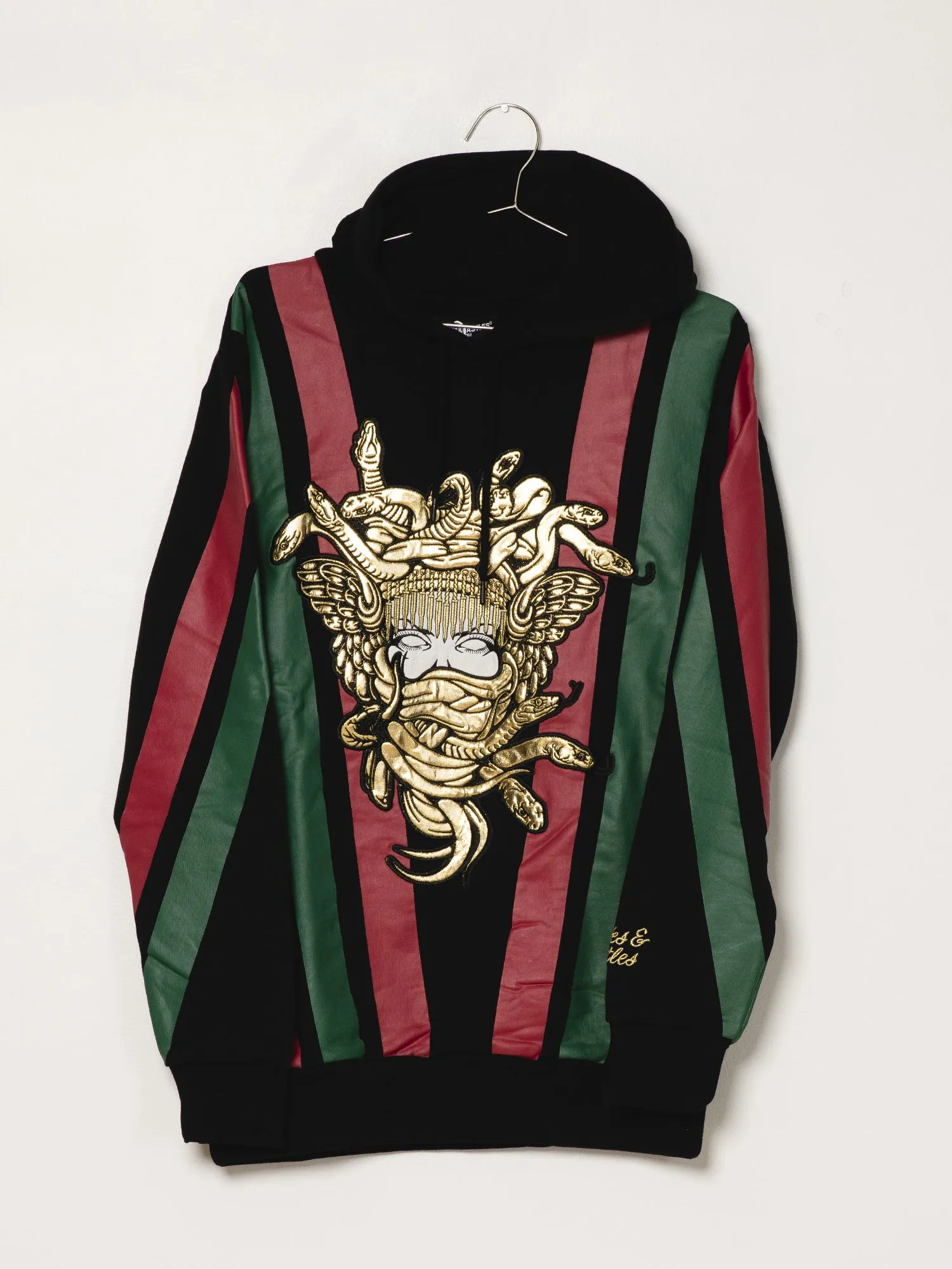 CROOKS & CASTLES MEDUSA STRIPE PULLOVER HOODIE  - CLEARANCE