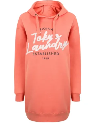 Damarias Longline Pullover Hoodie In Brandied Apricot - Tokyo Laundry