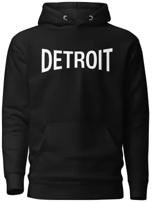 Detroit Champ Premium Pullover Unisex Hoodie - Black / White