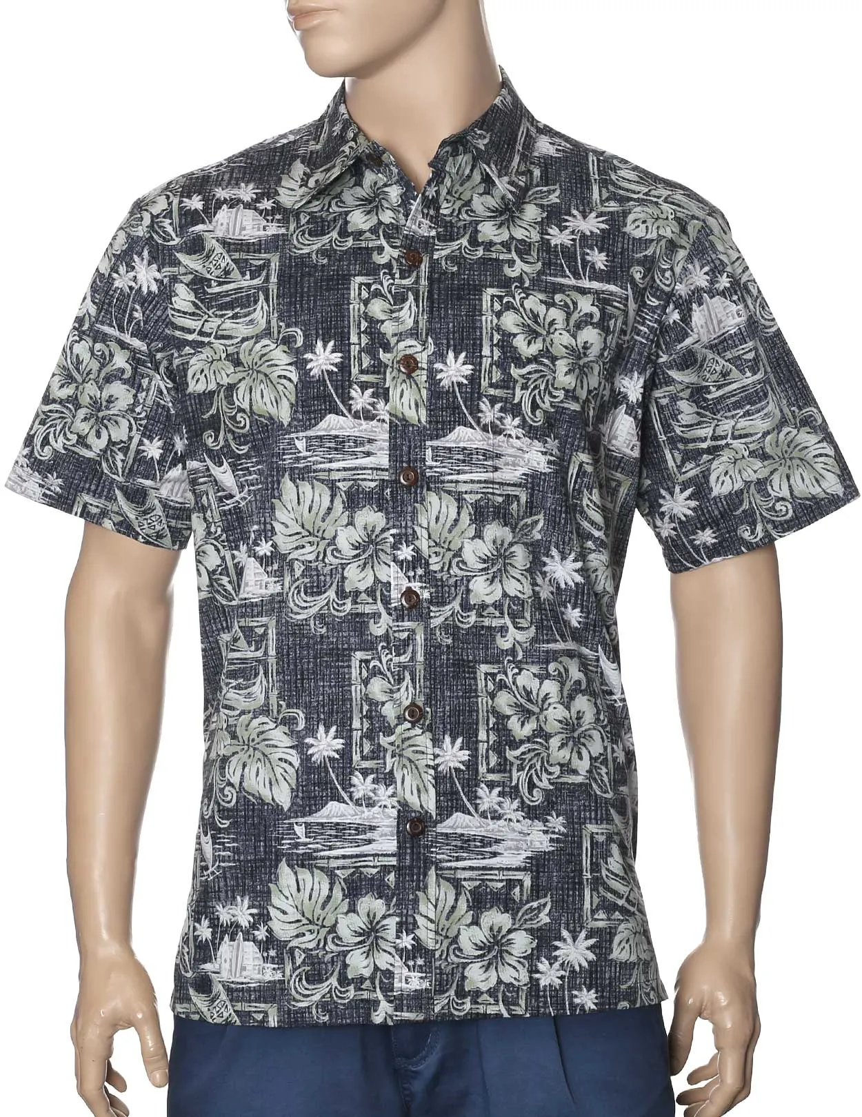 Diamond Head Button-Up Aloha Dress Shirt