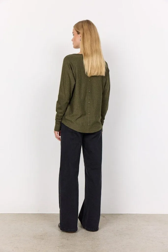 Dollie Pullover in Olive Melange