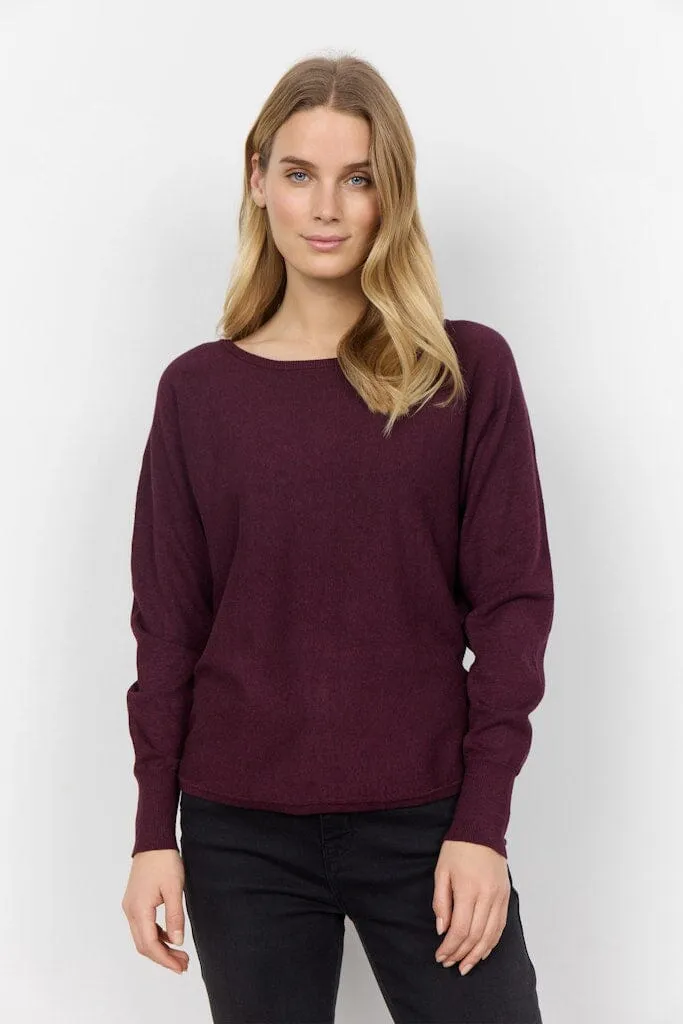 Dollie Pullover in Wine Melange