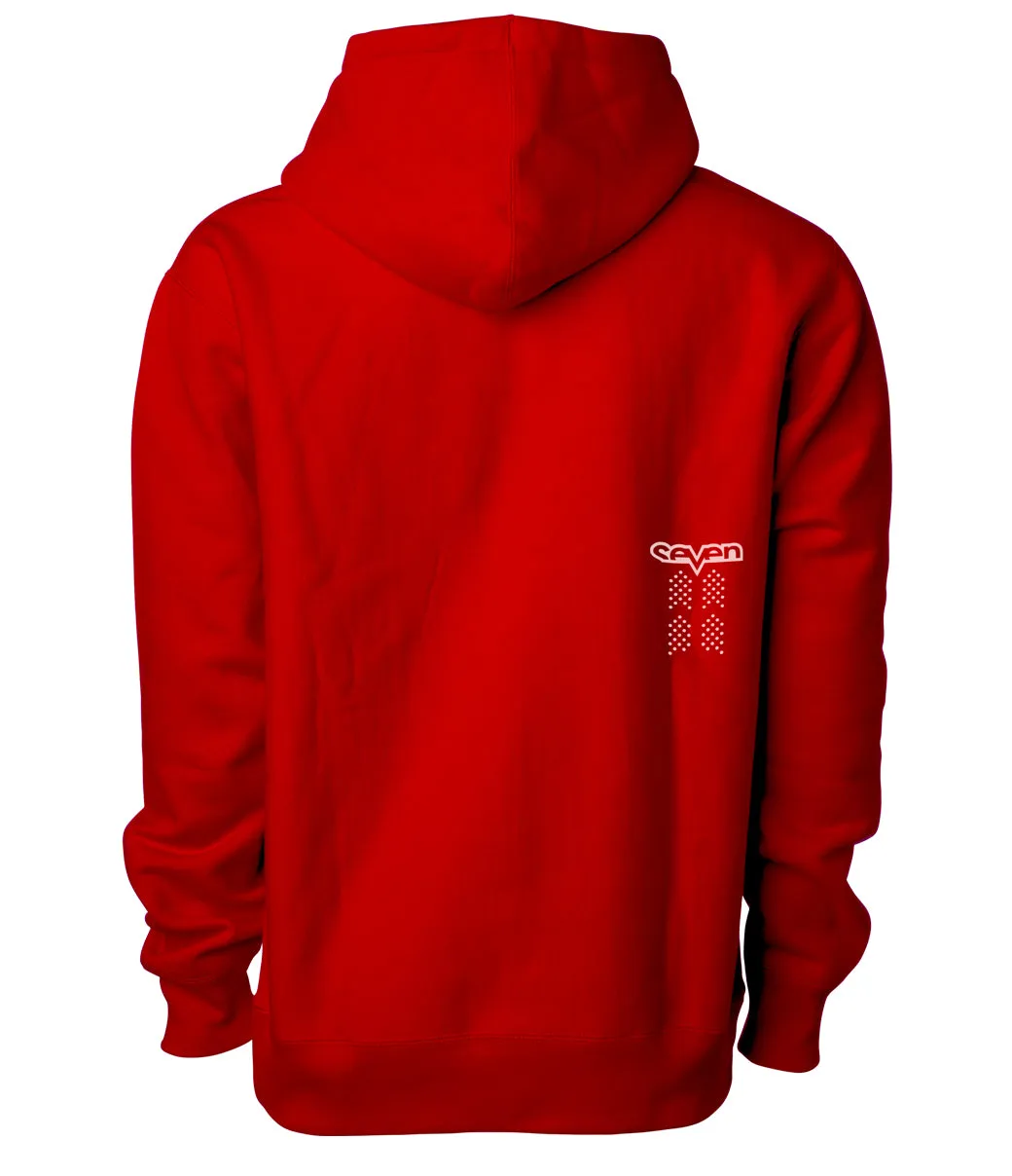 DOT HOODIE RED/WHITE