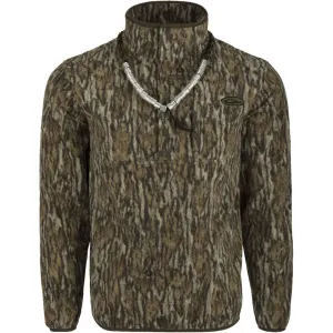 Drake MST Camo Camp Fleece 1/4 Placket Pullover