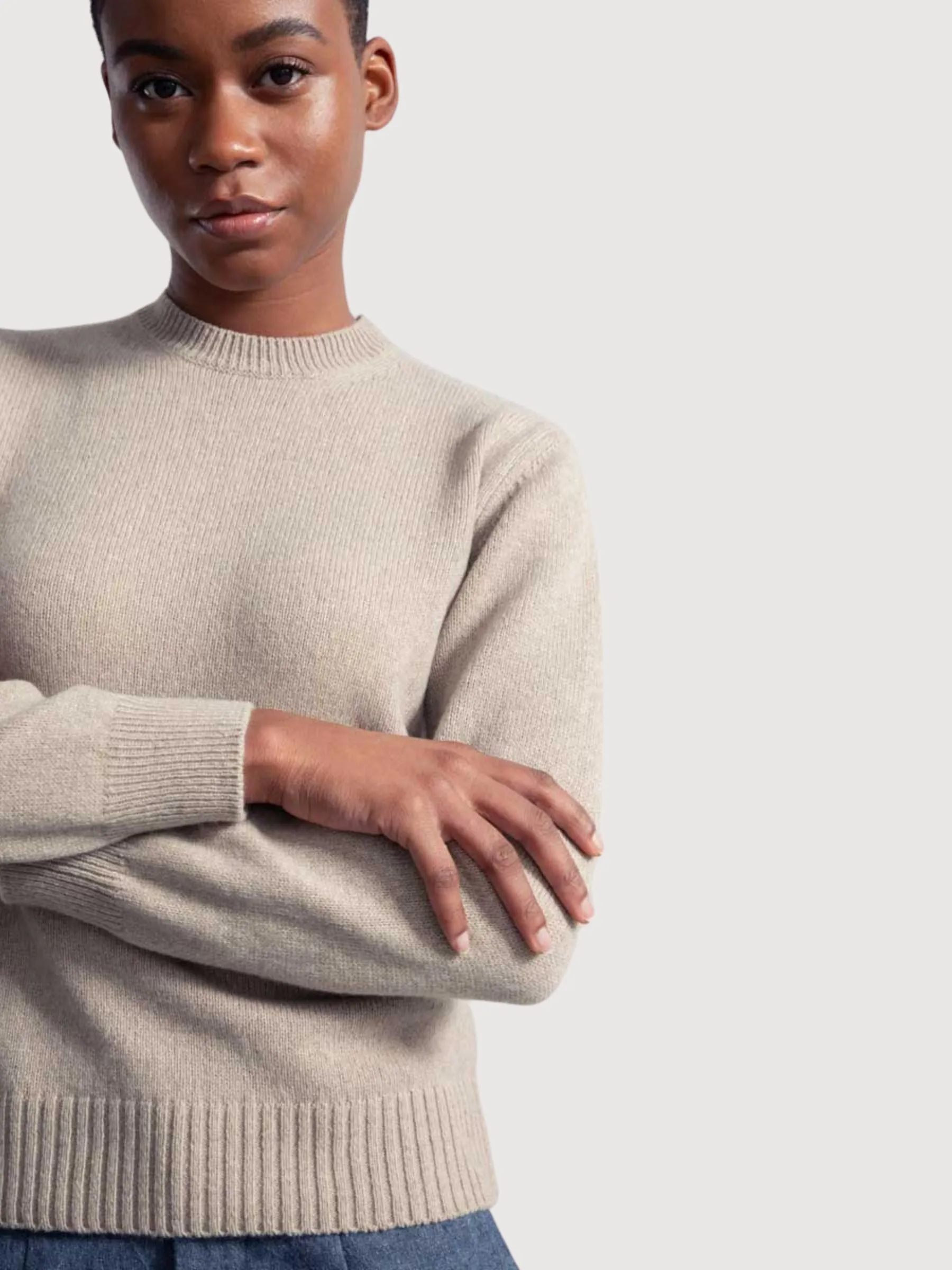 Edda Sweater Beige Recycled Cashmere Woman | Rifò