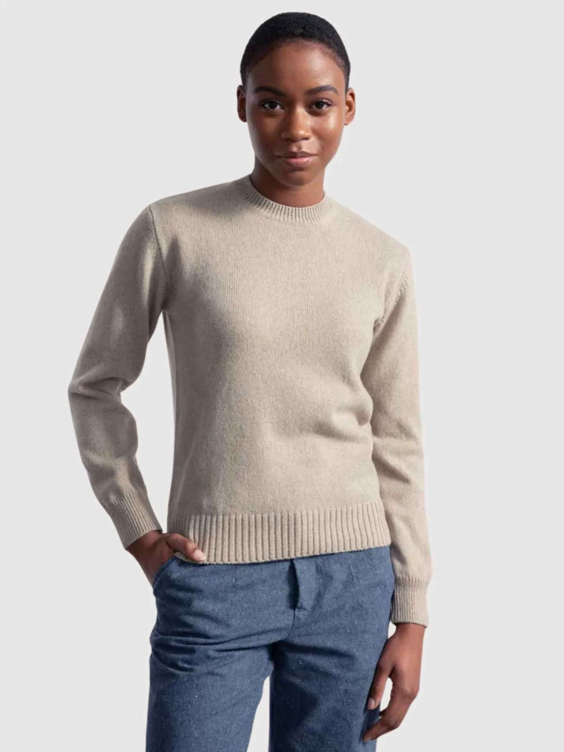 Edda Sweater Beige Recycled Cashmere Woman | Rifò