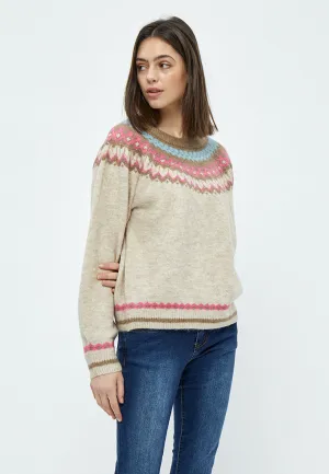 Elis Jacquard Knit - OYSTER GRAY MELANGE