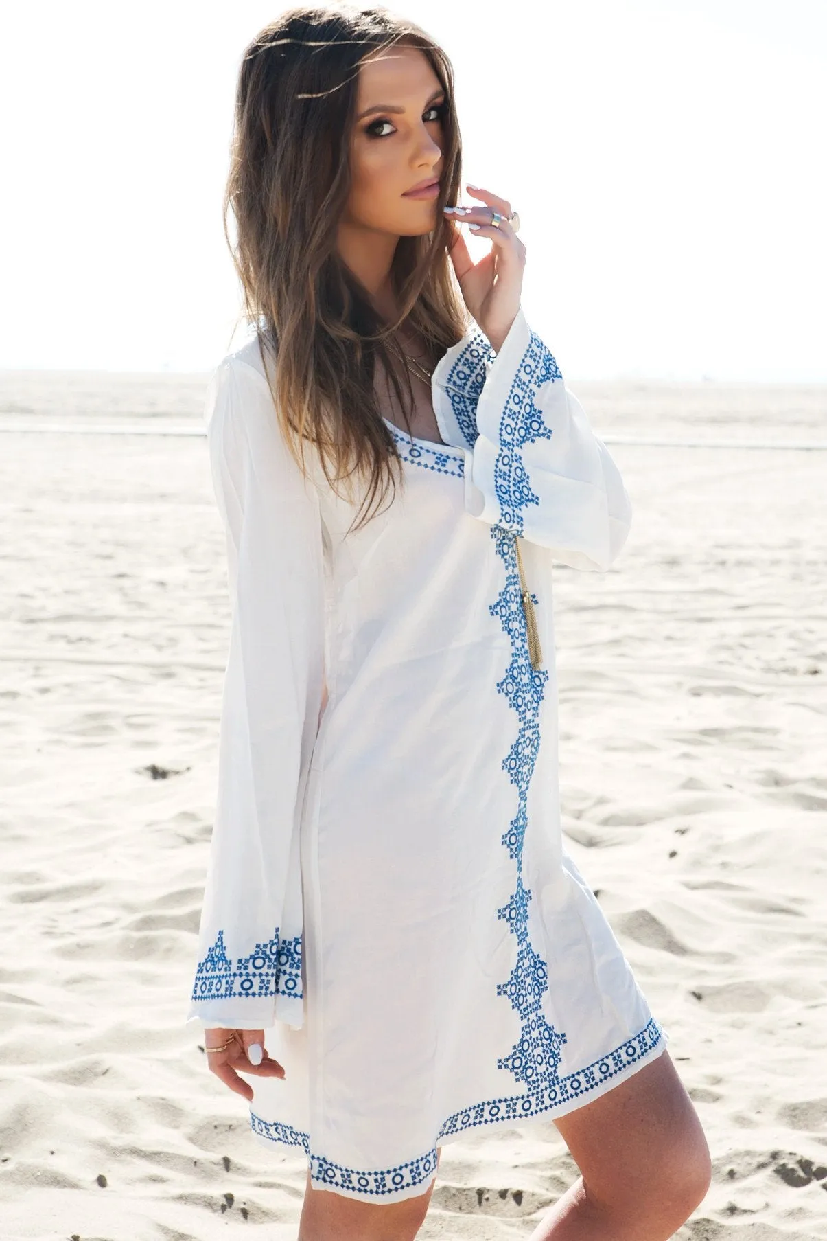 Embroidered Tunic Dress