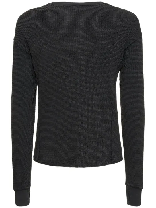 Entire Studios   Washed Black thermal long sleeve t-shirt 