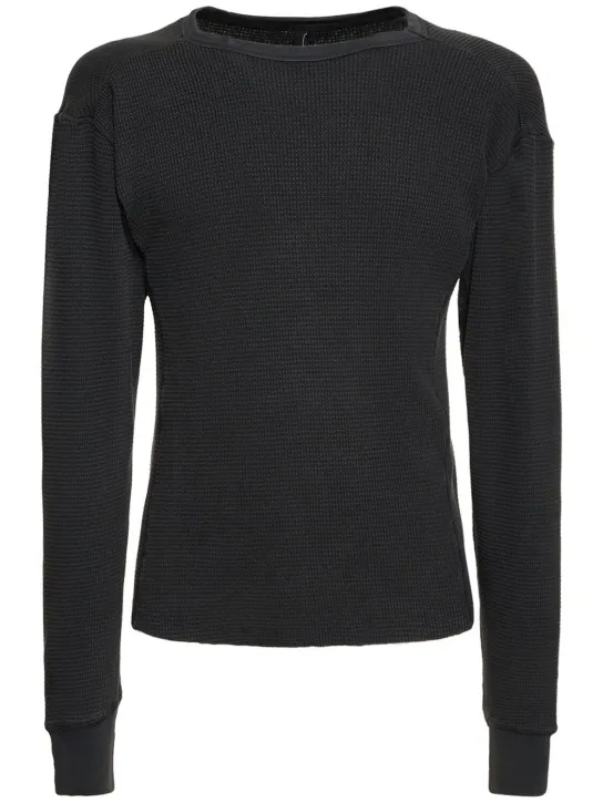 Entire Studios   Washed Black thermal long sleeve t-shirt 