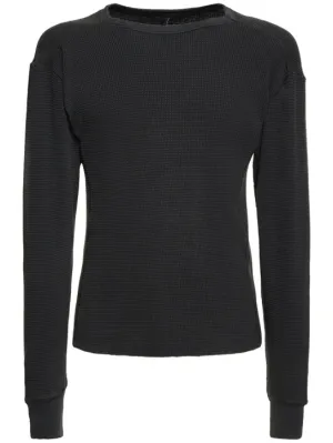 Entire Studios   Washed Black thermal long sleeve t-shirt 