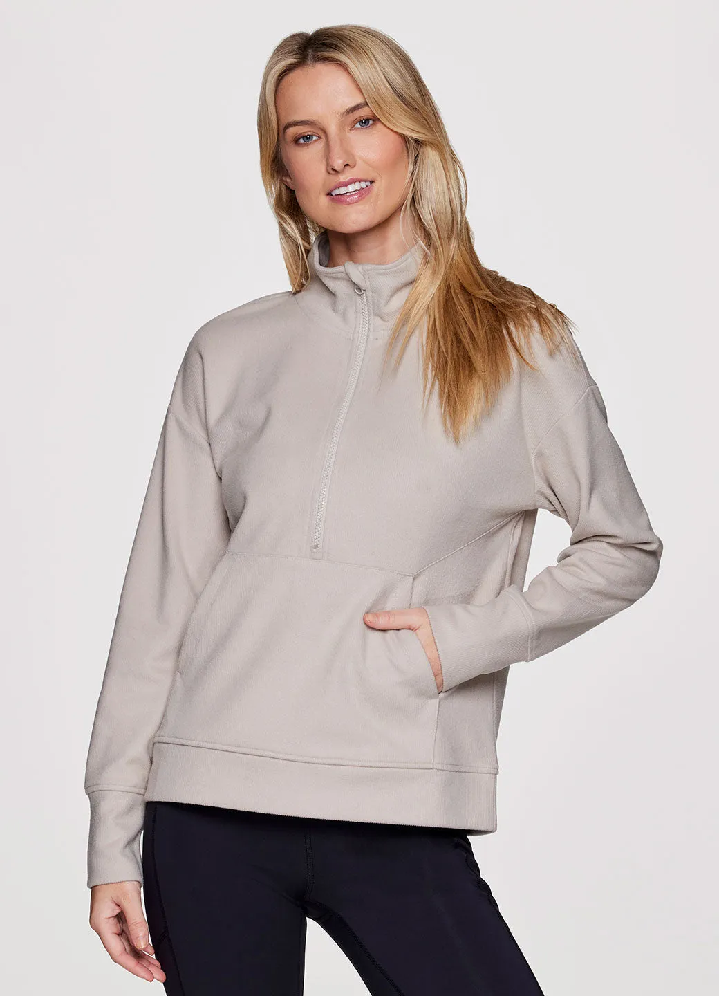 Faith Textured Fleece 1/2 Zip Pullover