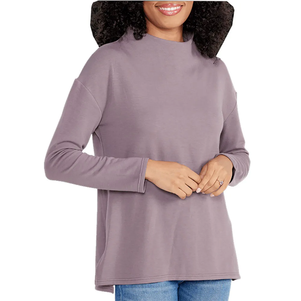 Free Fly Bamboo Thermal Fleece Womens Mockneck Pullover