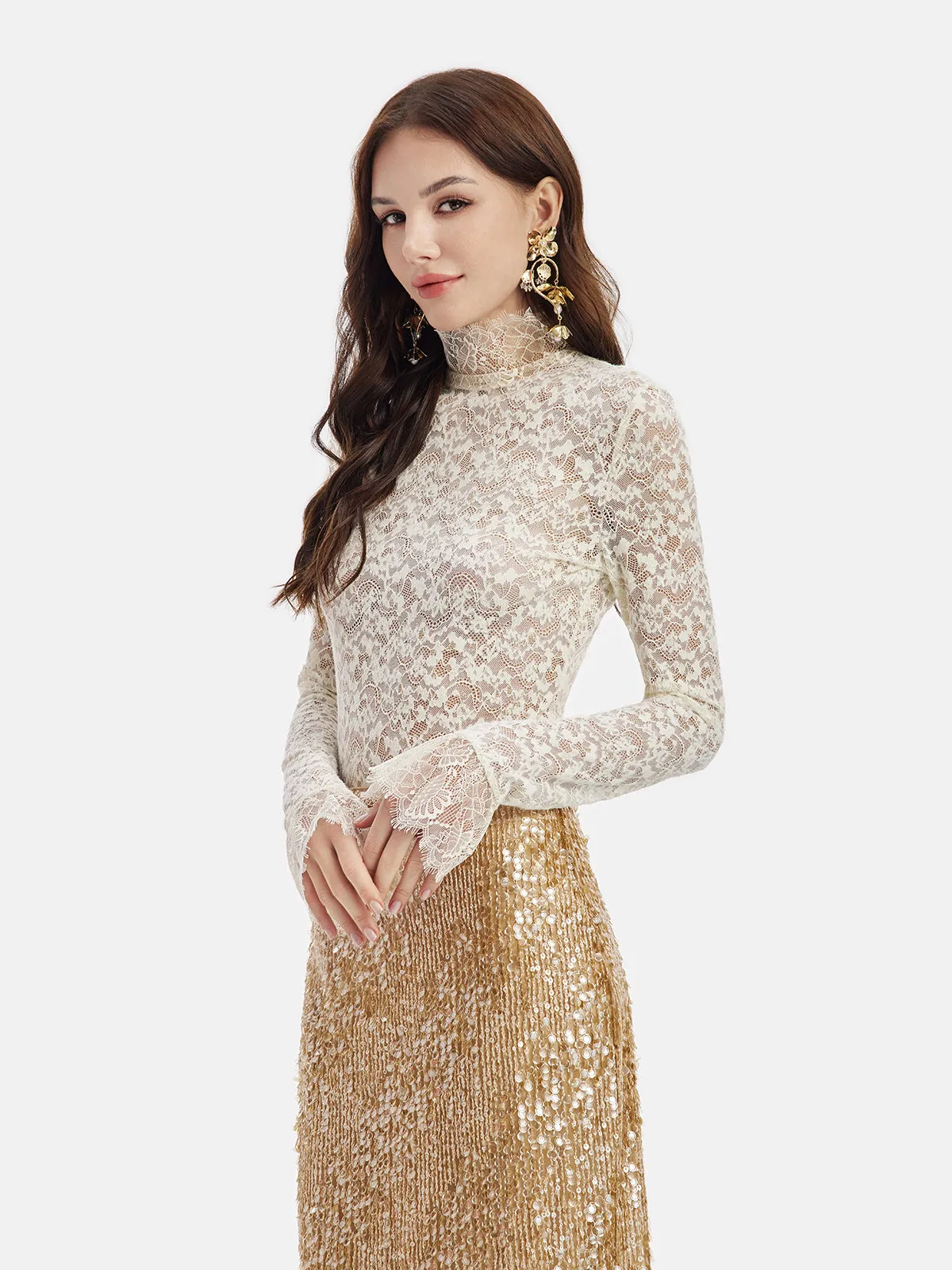 French Lace Pullover Top - Star Queen