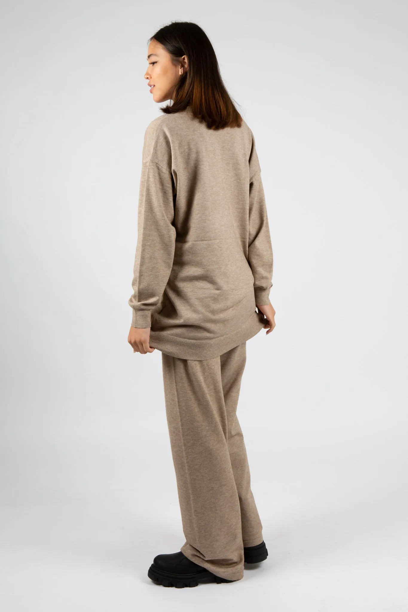 Galine Rachelle V Neck Pullover - Dune Melange