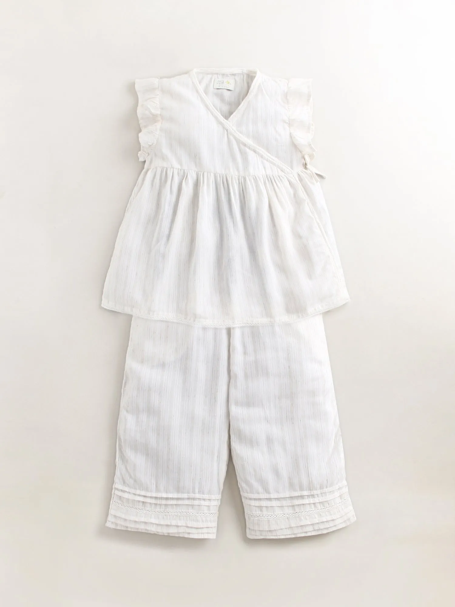 Gathered Stripped Nightsuit