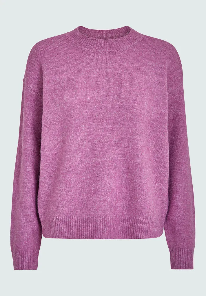 Gea O-neck Pullover - Bodacious Pink