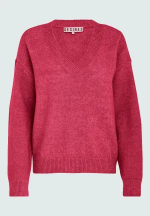 Gea V-Neck Pullover - Virtual Pink