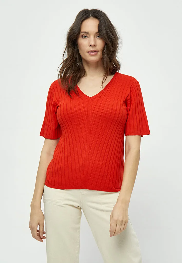 Geisha Half Sleeve Pullover - Fiery Red