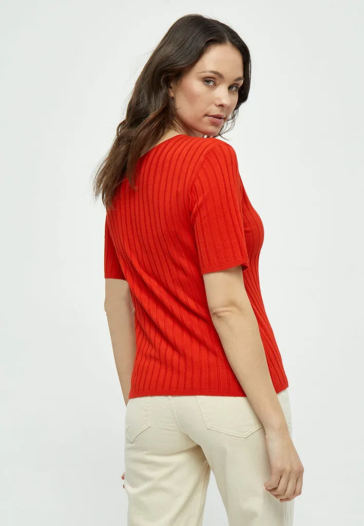 Geisha Half Sleeve Pullover - Fiery Red