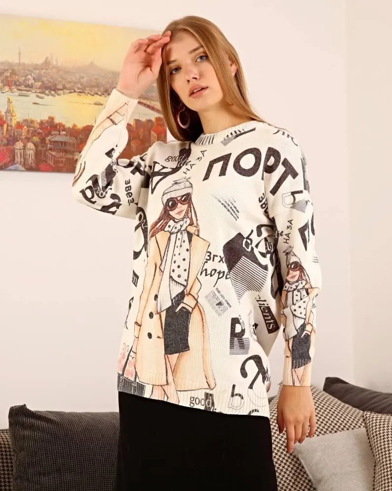 GIRL IN EUROPE FASHION PULLOVER