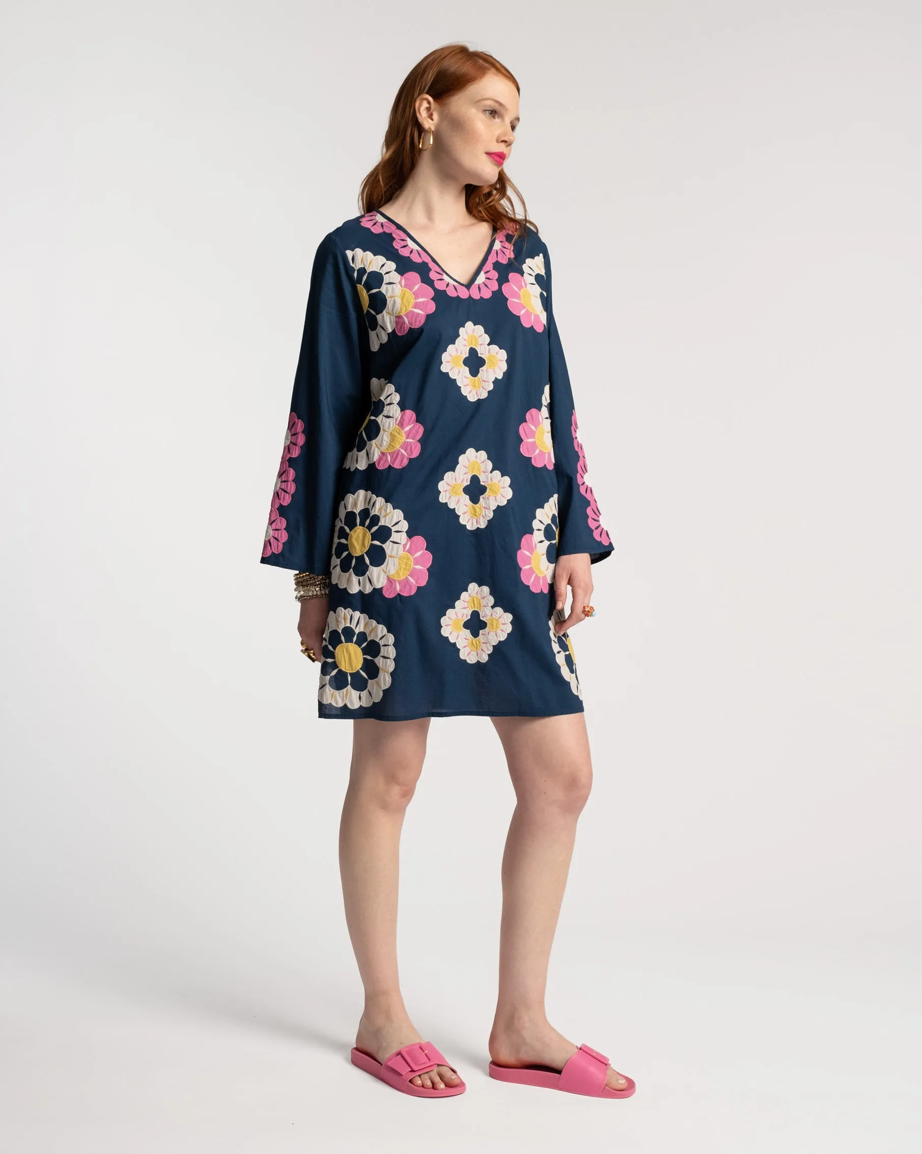 Goldie Tunic Sunrise Navy Multi