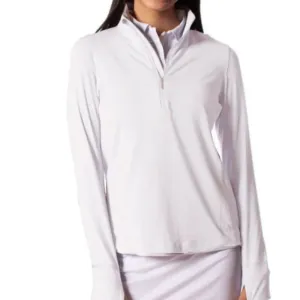 Golftini Fabulous Mock Polo - White/Silver