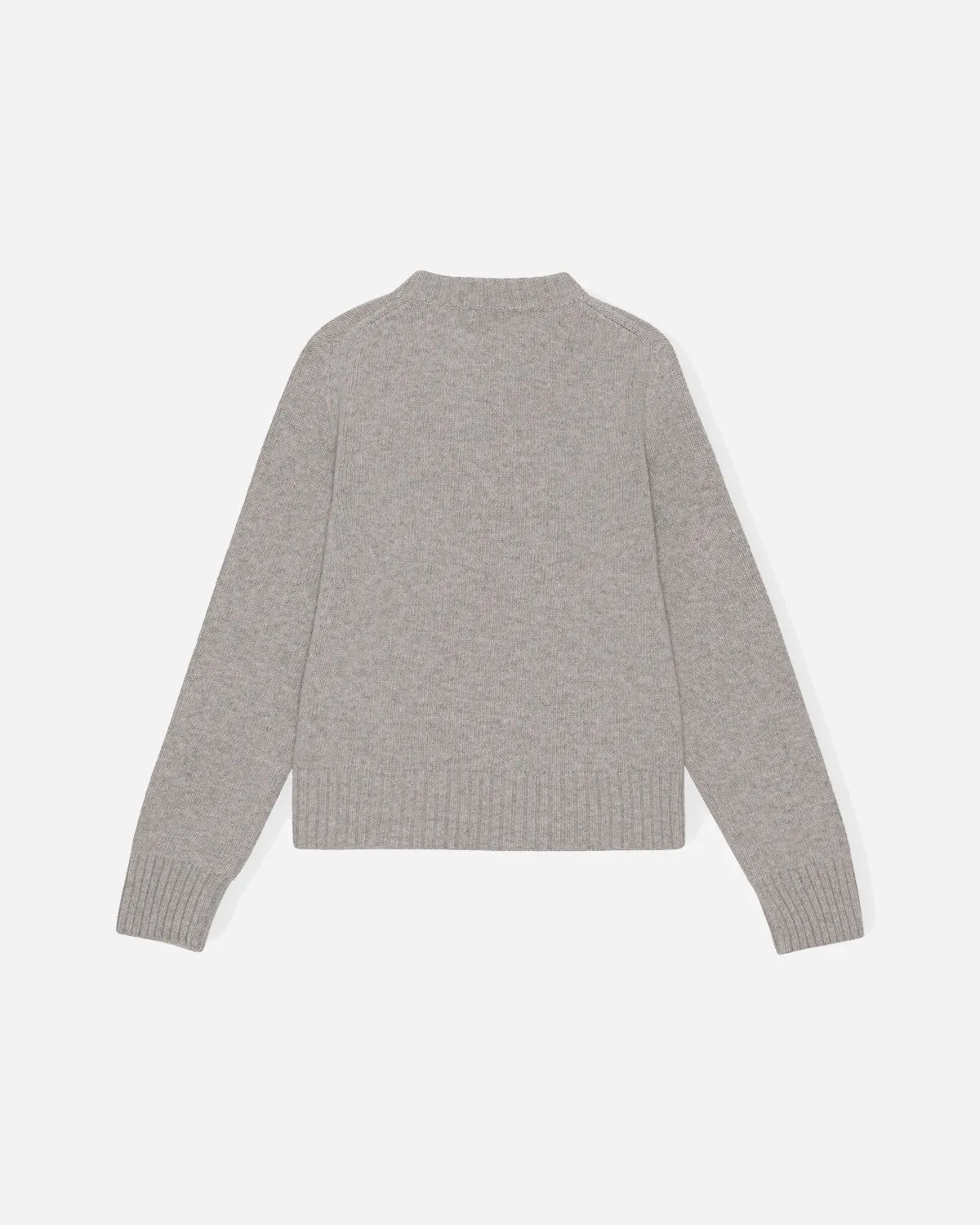 Graphic O-neck Pullover - Oyster Gray