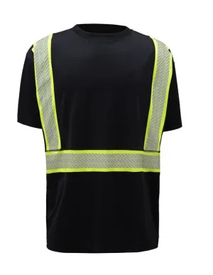 GSS Class 2 Onyx Twotone Antisnag T shirt with Segment Tape 5703 Black