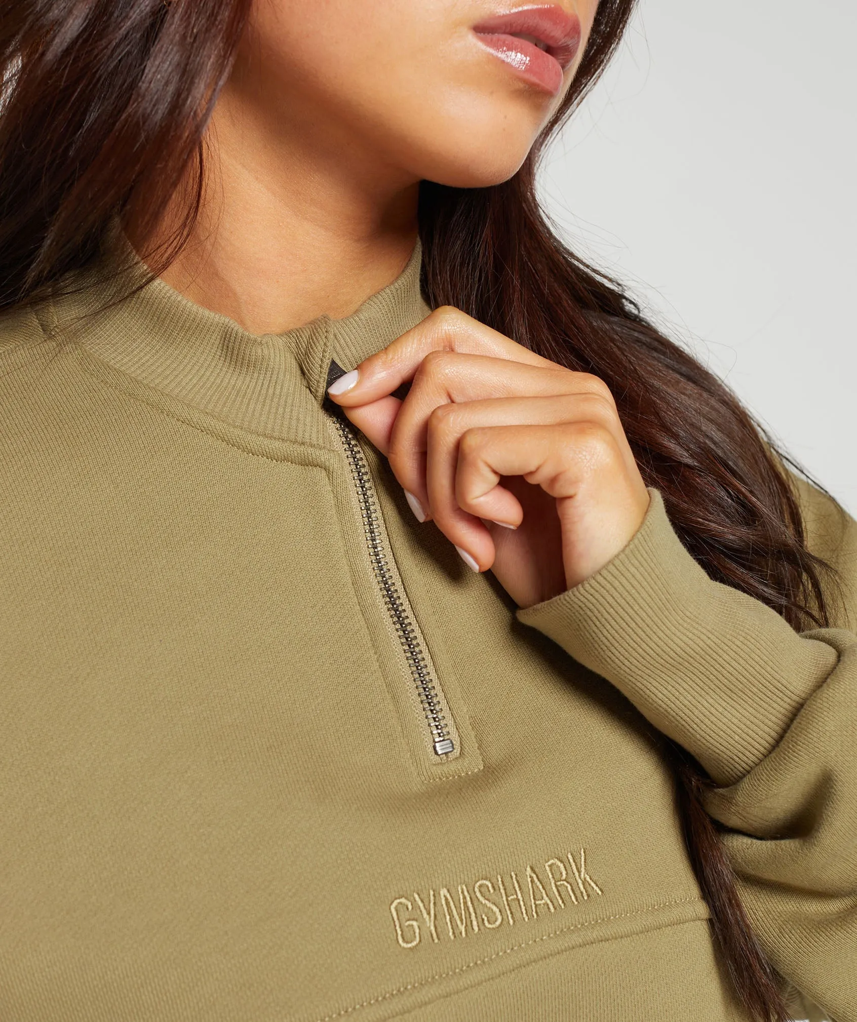 Gymshark Heavyweight Loopback Sweat Pullover - Troop Green