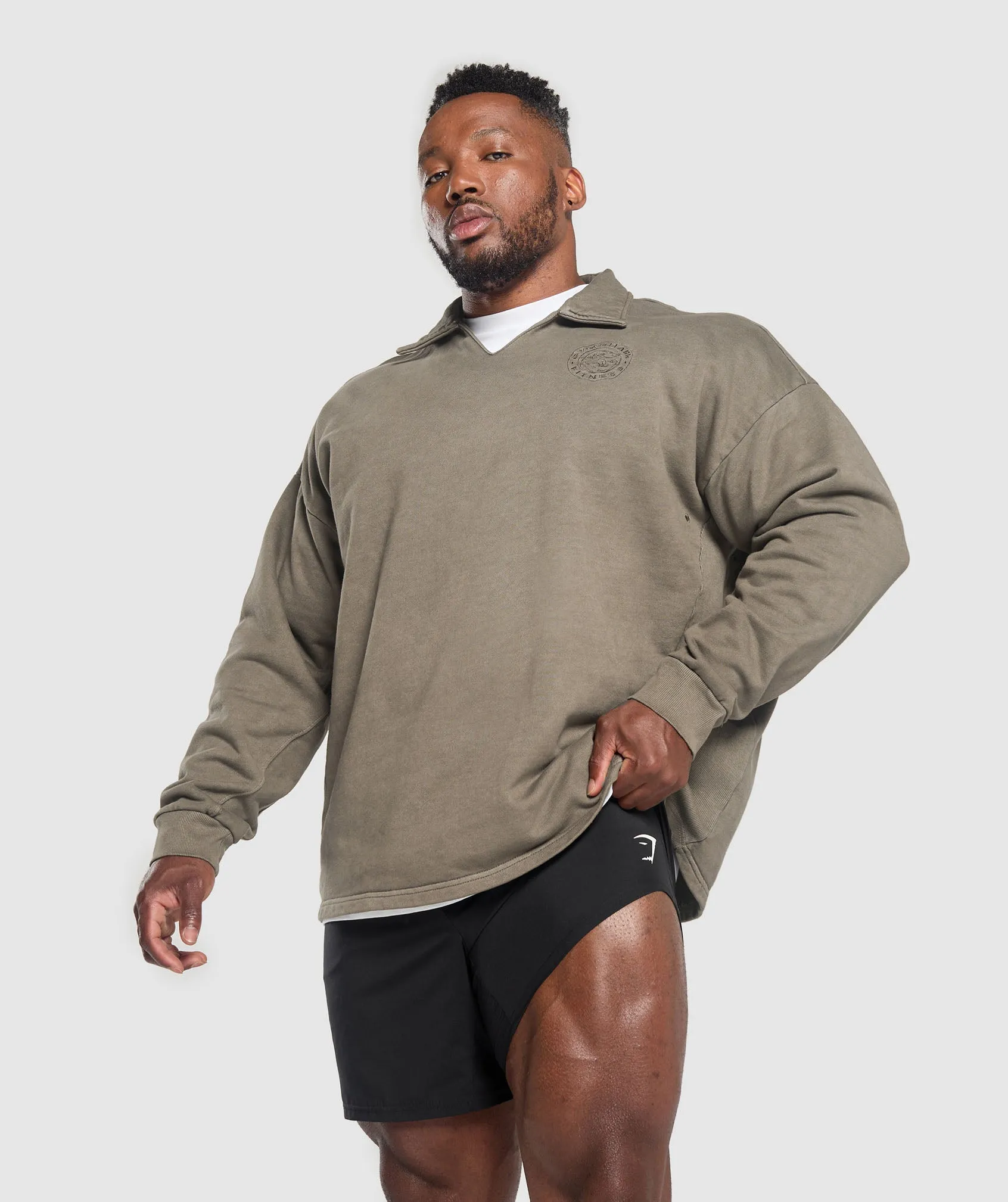 Gymshark Premium Legacy Pullover - Camo Brown