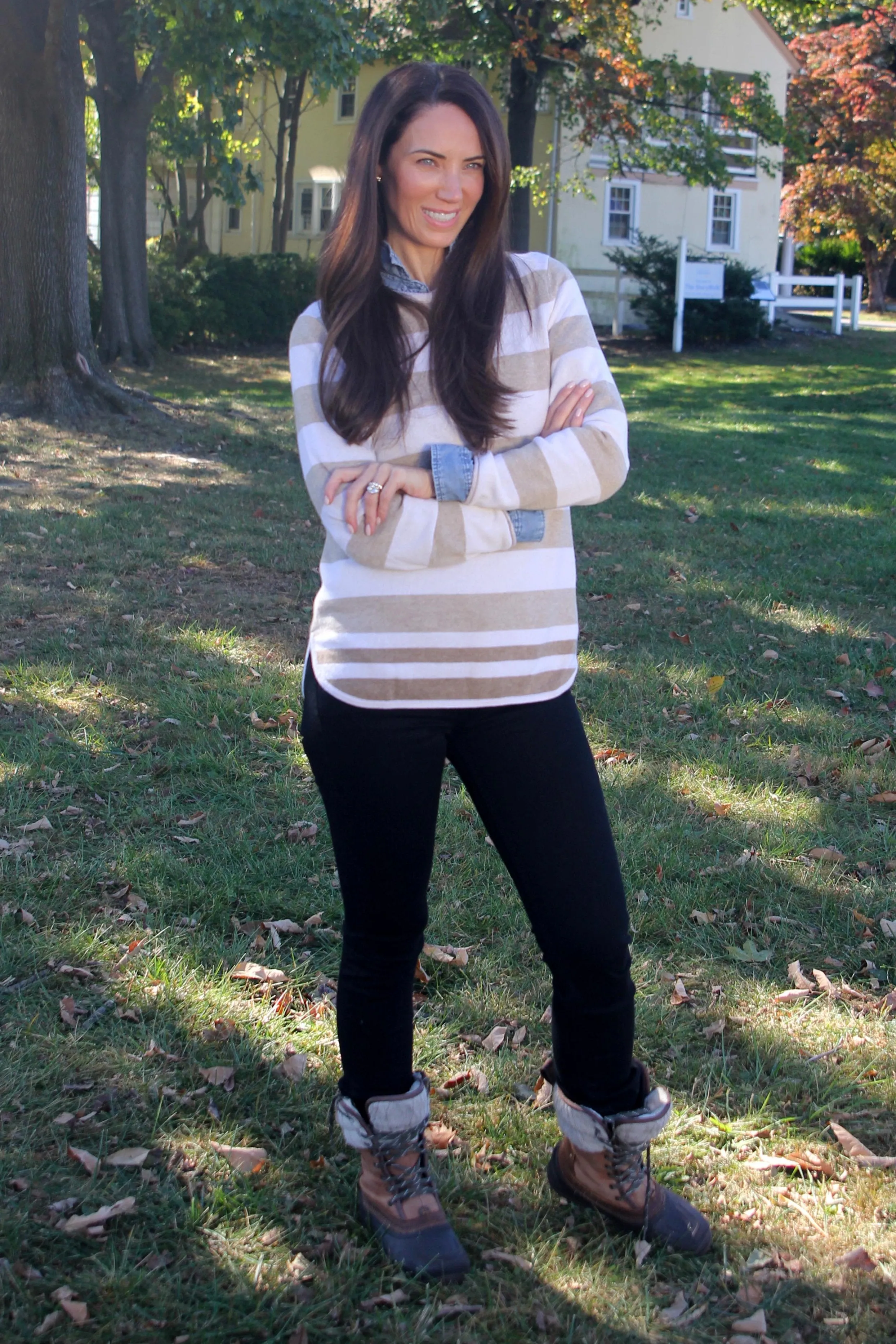 Harrison Cashmere Striped Sweater