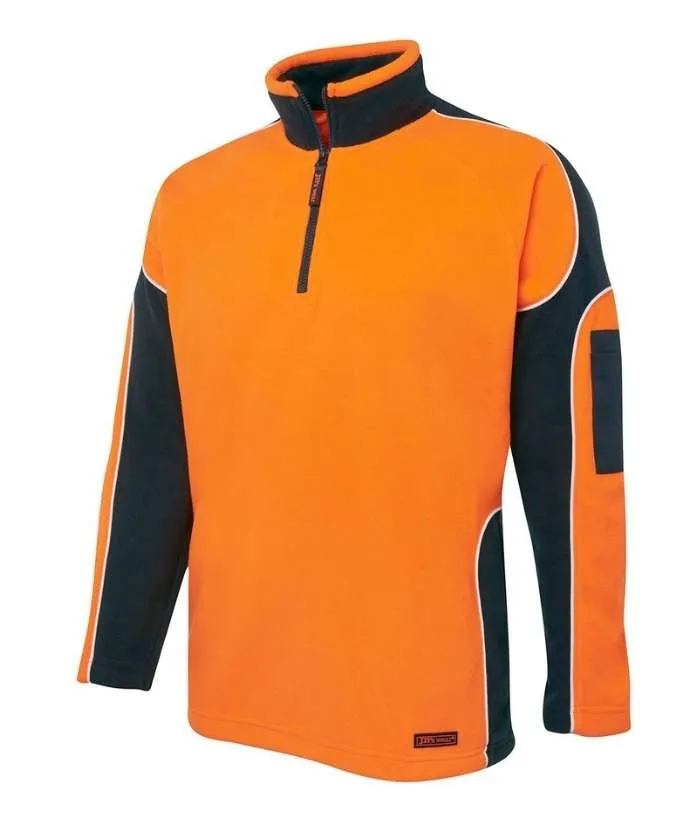 Hi Vis 4602.1 Arm Panel 1/2 Zip Polar Fleece