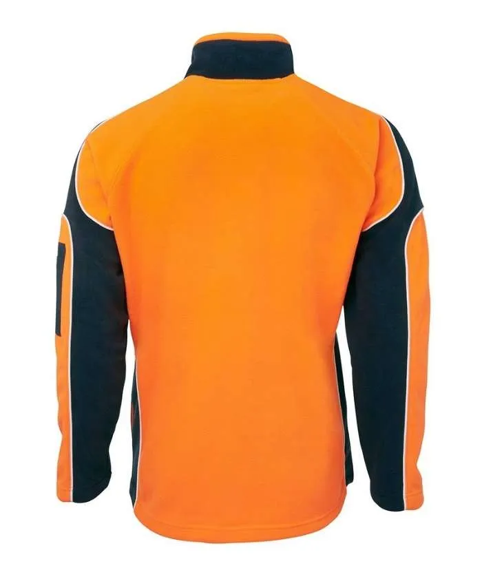 Hi Vis 4602.1 Arm Panel 1/2 Zip Polar Fleece