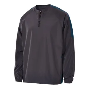 Holloway Men's Carbon/Navy Bionic Quarter Zip Pullover