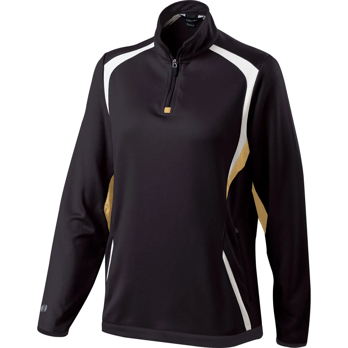 Holloway Women's Black/Vegas Gold/White Quarter Zip Transform Pullover